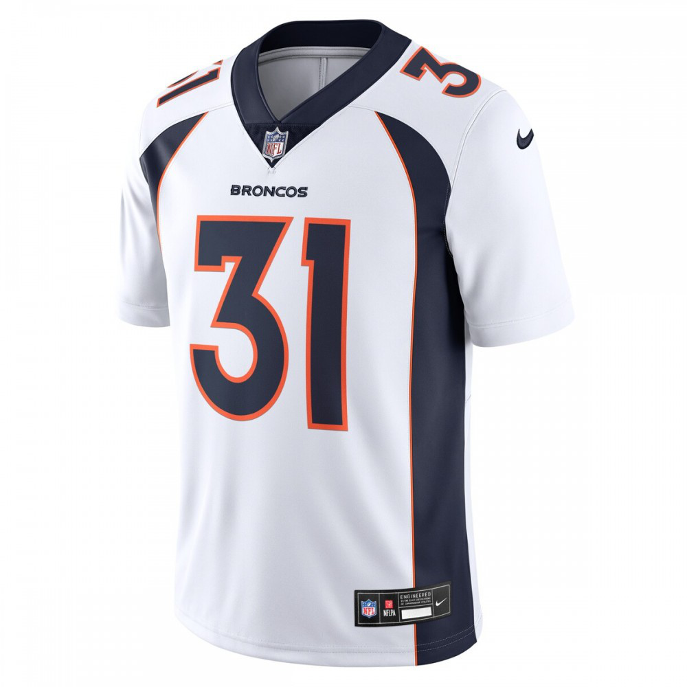 Justin Simmons Denver Broncos Nike Vapor Untouchable Limited Jersey - White-GridironStore